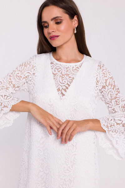 Dámské šaty S380 krémové - Stylove XXL
