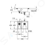 GROHE - Dřezy Dřez K700, 595x450 mm, kartáčovaná nerez 31576SD1