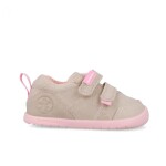Dívčí barefoot plátěné tenisky LONA BASICA BEIGE Y ROSA Biomecanisc 262190-F884 - 22
