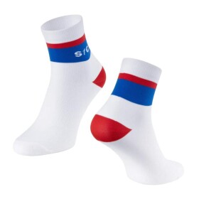 Ponožky FORCE STRIPE krátké, bílo-modré (barva bilo-modré, velikost S/M)