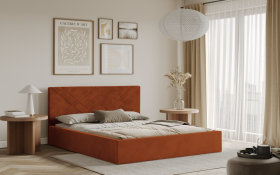 FRONTI Postel PADWA 180x200 měděná s úložným prostorem