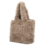 Stylová dámská plyšová kabelka do ruky Arianda, khaki
