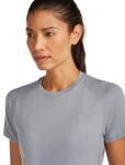 ICEBREAKER Wmns Mer 200 Waffle Elevation SS Tee, Alloy/Obsidian/Cb (vzorek) velikost: S