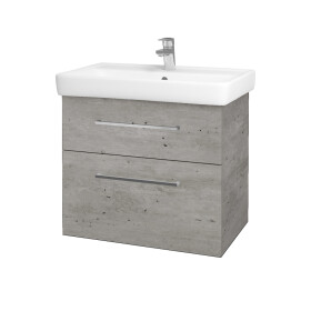 Dřevojas - Umyvadlová skříňka Q MAX SZZ2 70 - D01 Beton / Úchytka T04 / D01 Beton 67536E