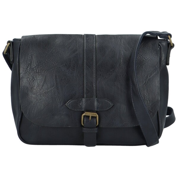 Stylová dámská koženková crossbody kabelka Arjona, tmavě modrá