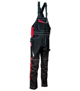 Pracovní kalhoty s laclem COFRA REDONDA Barva: Černo/ Červená, Velikost: 50 (V488_0_05_50)