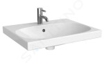 GEBERIT - Acanto Umyvadlo 600x482 mm, otvor pro baterii, s přepadem, s KeraTect, bílá 500.620.01.8