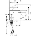 HANSGROHE - Metris Umyvadlová baterie s výpustí, LowFlow 3,5 l/min, chrom 31203000