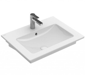 VILLEROY & BOCH - Venticello Umyvadlo 60x50 cm, s přepadem, otvor pro baterii, CeramicPlus, alpská bílá 412460R1