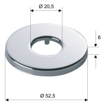 SAPHO - Rozeta G1/2", 52, chrom RS5220