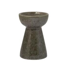 Storefactory Keramický svícen Högalid Green 14 cm, zelená barva, keramika
