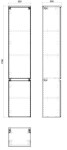 COMAD - Vysoká skříňka 2 dvířka PLATINUM 5907611648223