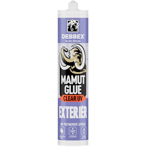 Montážní lepidlo MAMUT GLUE Clear UV, 290ml, transparentní, DEBBEX