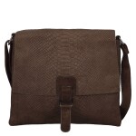 Dámská crossbody kabelka s hadím vzorem Geina, tmavě hnědá