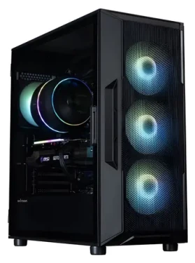 ZALMAN i3 Neo ARGB V2 černá / Skříň / Temperované sklo / 1x USB-C + 1x USB-A / 2x 3,5" pozice (I3 NEO ARGB V2 BLACK)