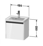DURAVIT - Ketho.2 Umyvadlová skříňka 44x48x38 cm, 1 zásuvka, grafit mat K25080049490000