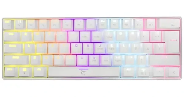 White Shark SHINOBI 2 bílá / Herní mechanická klávesnice / US layout / červené spínače / USB (SHINOBI-2-W-US-RED)
