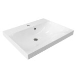 MEREO - Mailo, koupelnová skříňka s umyvadlem z litého mramoru 61 cm, antracit, chrom madlo CN530M