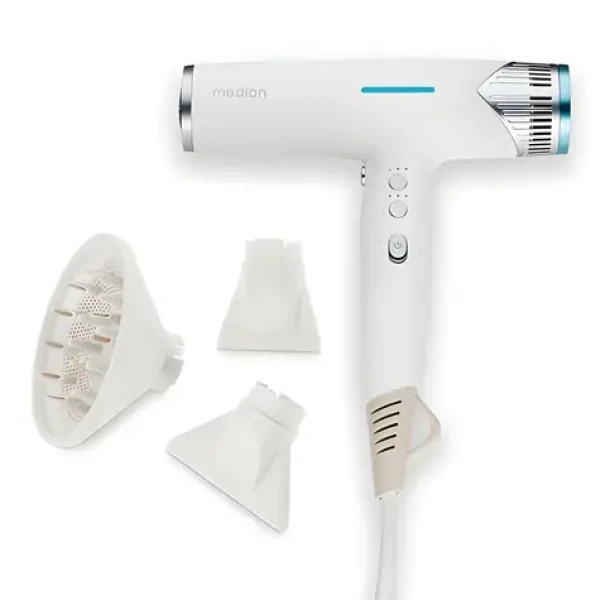 Medion LIFE HD2 MD19984 bílá/tyrkysová / Fén na vlasy / 1500-1740 W / 3 teploty / 3 rychlosti / ionizace (50076366)