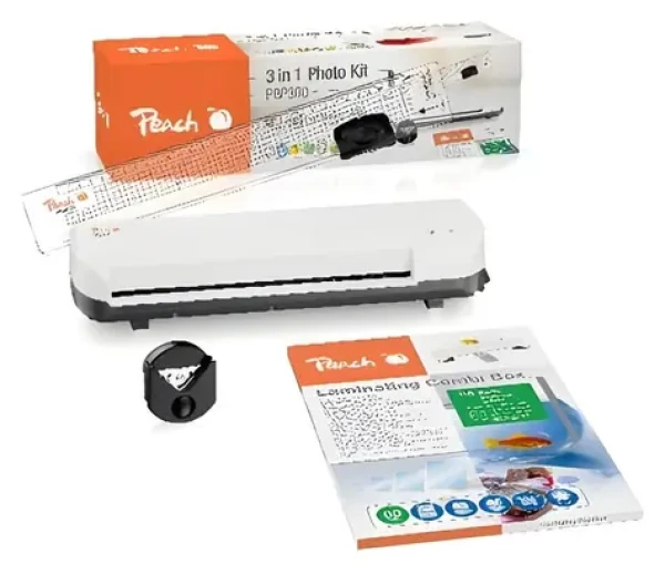 Peach PBP300 / 4v1 laminovací sada / A4 / laminátor PL707 + řezačka PC100-04 + zaoblovač rohů (510788)