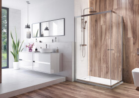 Aquatek HOLIDAY R14 Chrom Sprchová zástěna obdélníková 100x80cm A152673