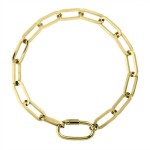 Ocelový náramek Juliana Gold, chirurgická ocel, Zlatá 18 cm