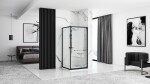 REA/S - Sprchový kout Space In ČERNÝ 80x100 Se sprchovou vaničkou Savoy black KPL-K0882