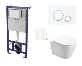 Cenově zvýhodněný závěsný WC set SAT do lehkých stěn / předstěnová montáž + WC SAT Infinitio SIKOSSIN76K SIKOSSIN76K
