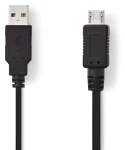 Nedis USB 2.0 kabel černá / Kabel USB / USB-A - Micro-A / 480 Mbps / 2 m (CCGP60400BK20)