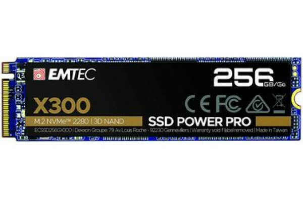 EMTEC Power Pro X300 256GB / M.2 / NVMe / 3D TLC / R:1700MBps / W:1000MBps / MTBF 2mh / 5y (ECSSD256GX300)