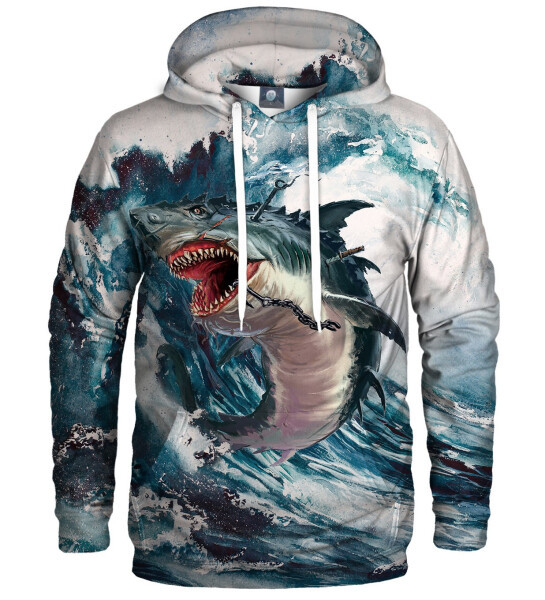 Aloha From Deer Shark Storm Hoodie H-K AFD430 Blue