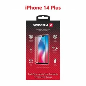 SWISSTEN FULL GLUE COLOR FRAME CASE FRIENDLY sklo pro Apple iPhone 14 PLUS černá (54501824)