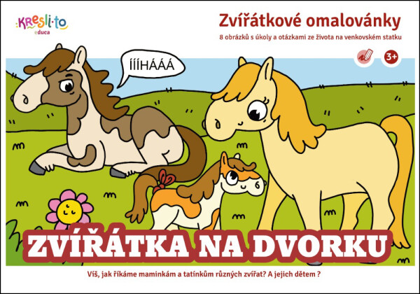 Zvířátka na dvorku - Zvířátkové omalovánky - Barbora Křistková