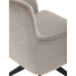 Židle jídelní, taštičkové pružiny v sedáku, 180° otočný mechanismus, lanýžová voděodolná látka, černý kov