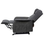 Polohovací křeslo, elektrické kabelové ovládání, šedá, látka, TV-1190 GREY2