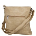 Trendy dámská koženková crossbody kabelka Bree, béžová