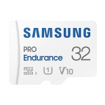 SAMSUNG PRO Endurance microSDXC 32GB + SD adaptér / Class 10 / UHS-I / U3 / čtení: 100MBs / zápis: 40MBs (MB-MJ32KA/EU)