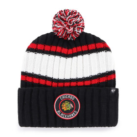 47 Brand Pánská zimní čepice Chicago Blackhawks NHL Plateau ’47 Cuff Knit