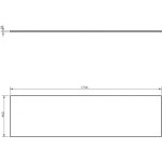 MEXEN - Uni vrchní deska 170, grafit mat 91AXX-1704-464-18-66