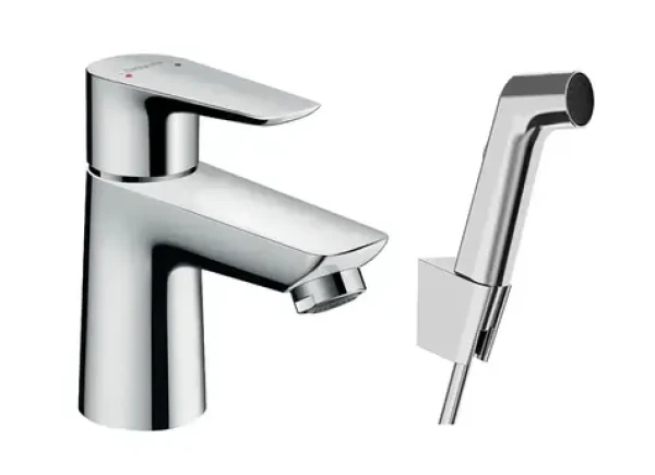 Hansgrohe Talis E - Umyvadlová baterie s ruční sprchou Bidette chrom (71729000)