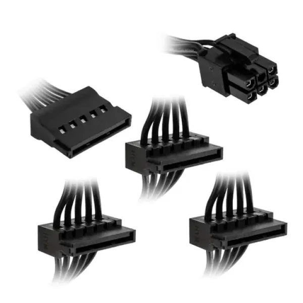 Kolink KL-CBR-SAT Napájecí kabel / 3x SATA / 1x 6 pin pro připojení ke zdroje (KL-CBR-SAT)
