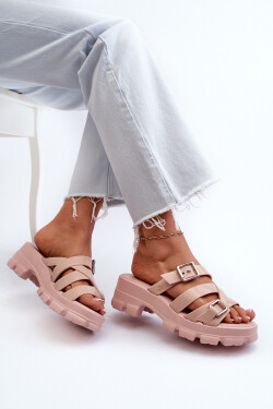 Vonné Dámské Pantofle Na Nízkém Podpatku ZAXY NN285044 Růžové 39