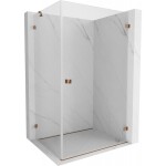 MEXEN/S - Lunar-B L sprchový kout dveře křídlové pravá 95 x 90, transparent, růžové zlato 832L-095-090-60-00-P