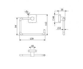 KLUDI - Vela S Držák toaletního papíru, kartáčované zlato 25982N0
