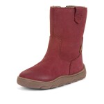 Dívčí zimní barefoot kozačky ZERU TEX BOOT Bordeaux, Froddo, G3160242-4, červená - 30