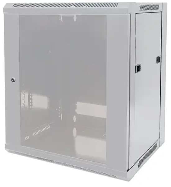Intellinet Nástěnný rozvaděč 9U 570x450 mm šedý / Rozvaděč / Flatpack / Nosnost 60 kg / 19" (711784)