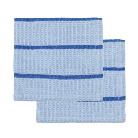 House Doctor Bavlněný hadřík Light Blue – set 2 ks, modrá barva, textil
