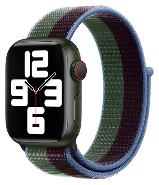 Devia Nylon Braided Two-Tone Loop Eucalyptus Green / Řemínek pro Apple Watch / 40/41/42 mm / Nylon (6938595364679)