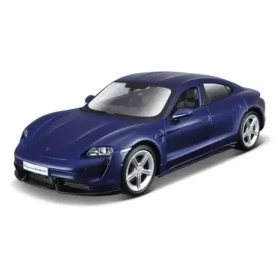 Bburago Porsche Taycan Turbo S modrá 1:24