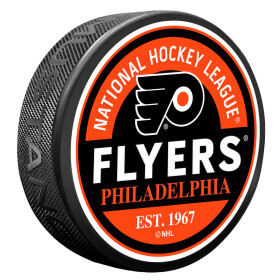 Mustang Puk Philadelphia Flyers NHL Block Textured Puck